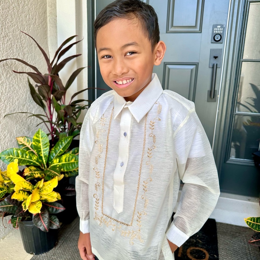 Elegant White Kids Shirt - Picture 13 of 15